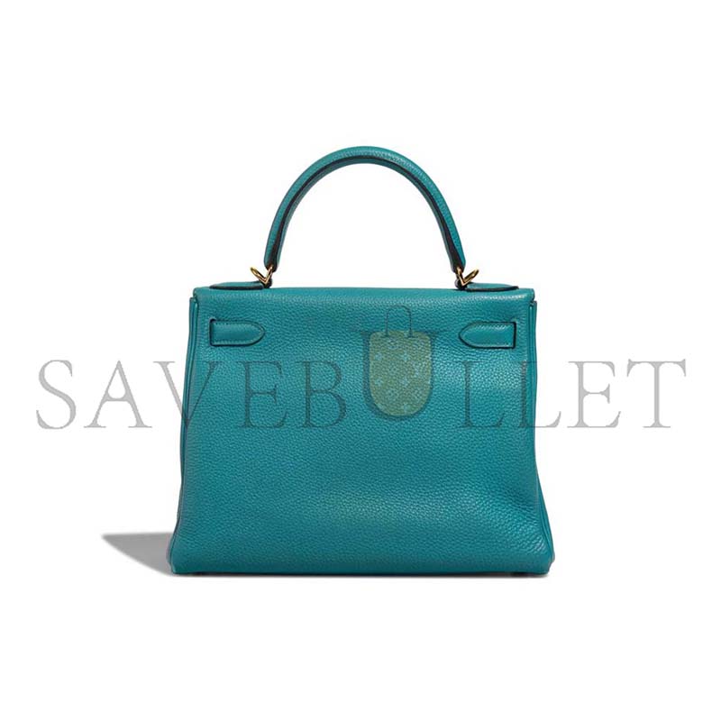 HERMÈS MASTER KELLY 28 TOGO BLEU PAON  (28*21*10cm)